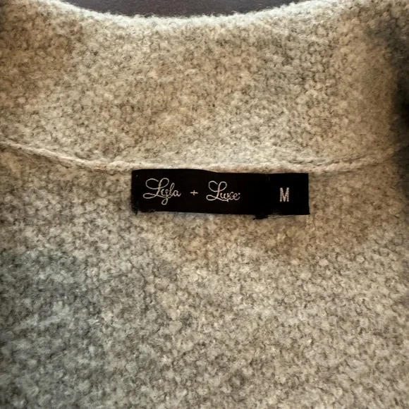 Lyla + Luxe Grey Wool Blend Coatigan (Size M) - Picture 4 of 4